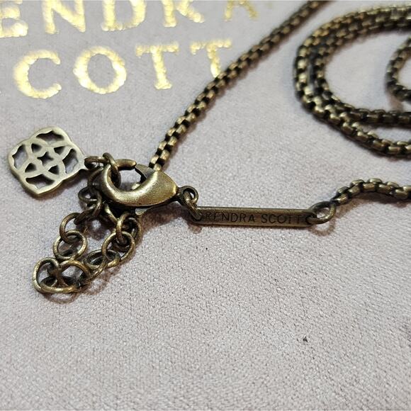 Kendra Scott | Jewelry | Kendra Scott Antique Brass And  Kendra Scott‎ gold and smooth blue Lapis? CAROLE necklace
